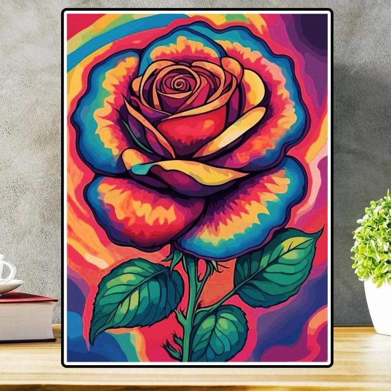 Flower Pattern DIY Diamond Arts Painting without Frame, DIY Decorative Arts Picture for Beginner, Home Wall Craft Decoration