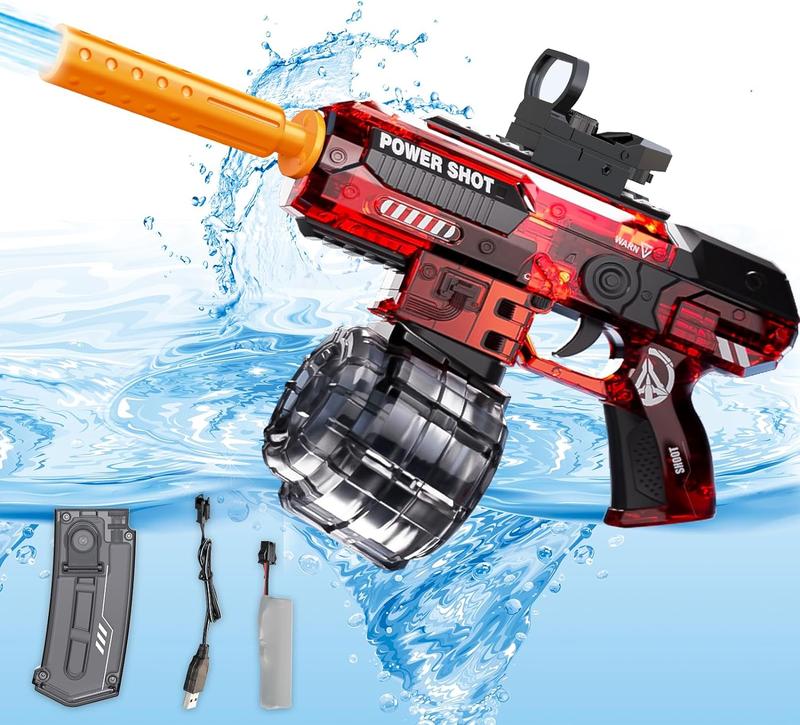 Electric Water Guns for Adults Kids, Full Auto Water Pistol with up to 26 Ft Long Range, Strongest Water Blaster IP67 Waterproof, Squirt Gun for Kids Ages 8-12 Outdoor Beach Party