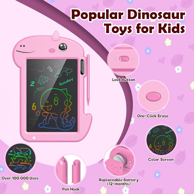 LCD Writing Tablet for Kids 8.8 Inch Toddler Toys for 3 4 5 6 7 8 Year Old Boys Girls Toys Drawing Pad Dinosaur Toys for Toddlers Doodle Board Drawing Tablet Birthday Christmas Gifts (Green)