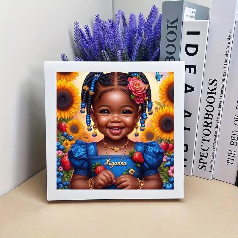 African Girl Pattern DIY Diamond Arts Colorful Painting Kit without Frame, DIY 5D Diamond Arts Colorful Painting Kit, Wall Art Decor for Home Bedroom