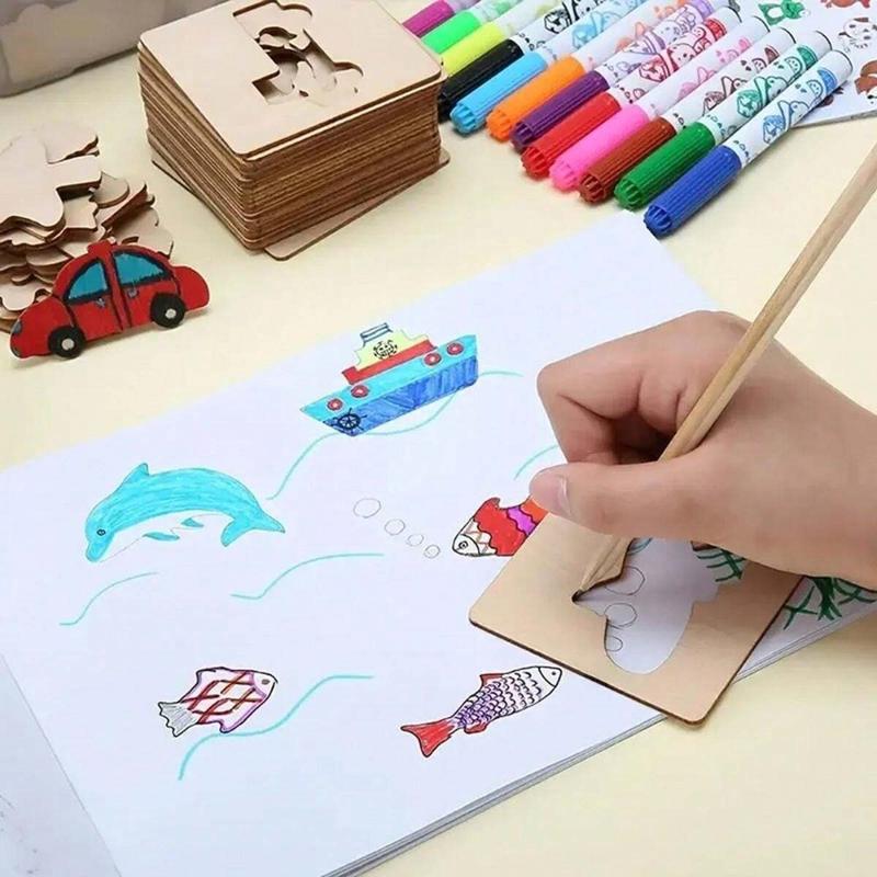 20pcs Painting board toy set for coloring, puzzles, art and handicrafts combines multiple ways of playing such as painting, coloring and doing puzzles in one. It helps children improve their practical abilities and artistic creativity