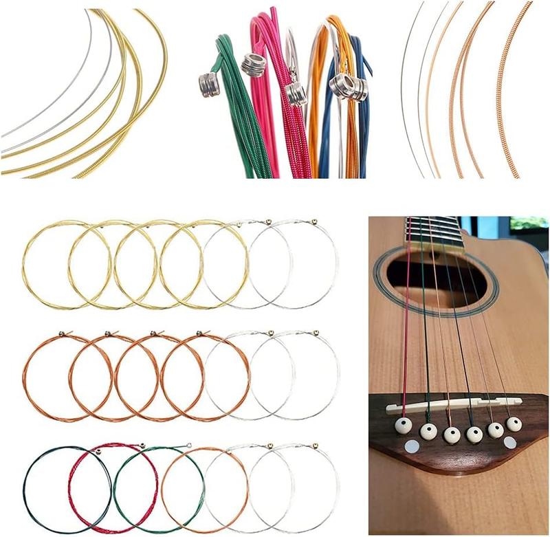 66PCS Guitar Accessories Kit - Acoustic Strings, Picks, Capo, Winder & Cutter, Tuner, Bones