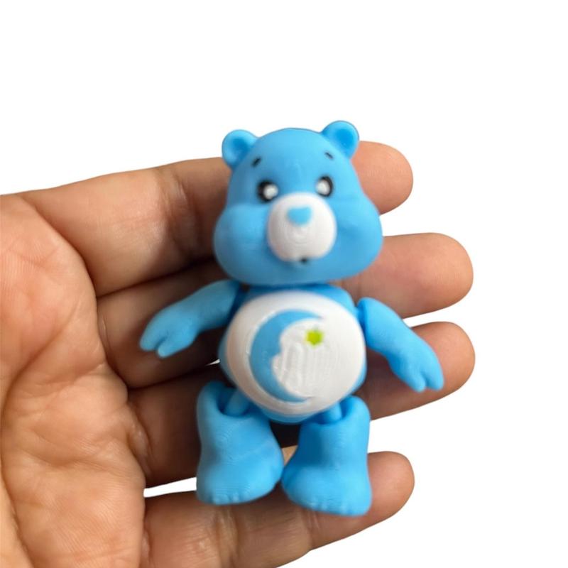 3D printed multicolored articulated mini Care bears figurines done in PLA plastic great for decoration Decorative set No 1 Blue Building Statues & Figurines smiskifigurines