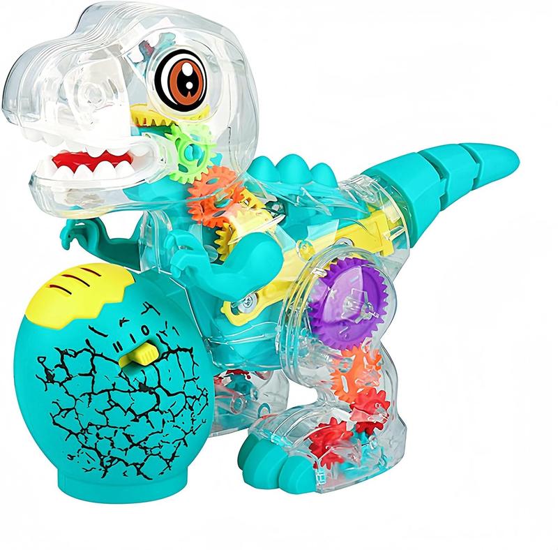 Light-up Transparent Dinosaur Toy for Kids, Moving Dinosaur Toy with Colorful Gears, STEM Toys for Toddlers,Birthday Gifts Idea for Kids