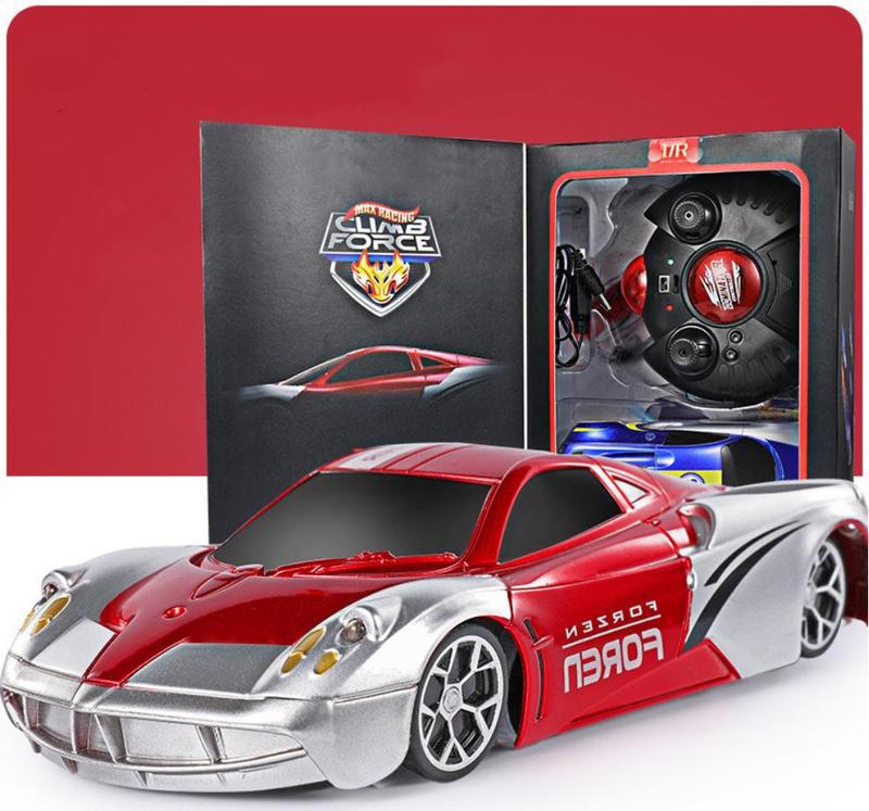 Good Quality USB Charge Remote-Controlled Wall-Climbing Car with Climbing and Floor Modes, Blue&Red