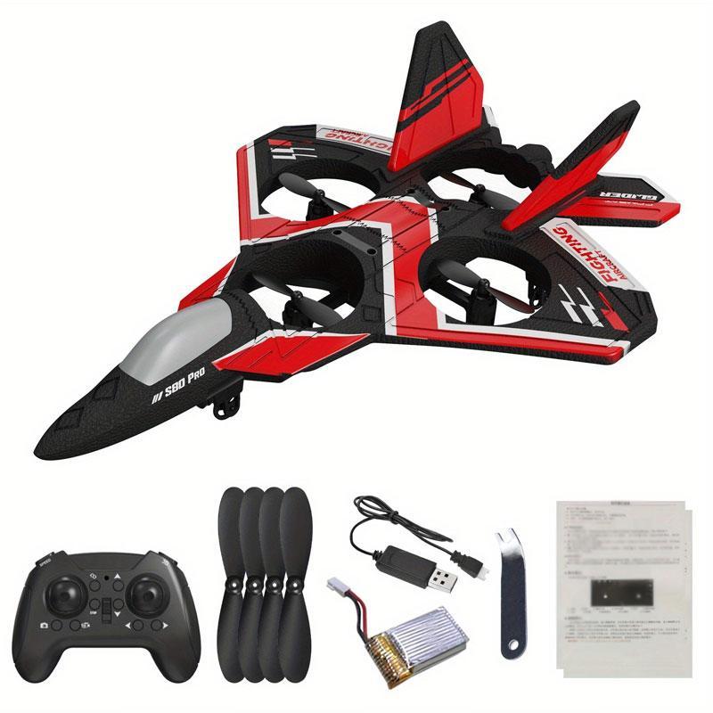 Remote Control Airplane Toy, 1 Set 4-axis Drone with Light, Outdoor Fun Remote Control Airplane, Gravity Slide Electric Airplane, Gift for Children and Adults