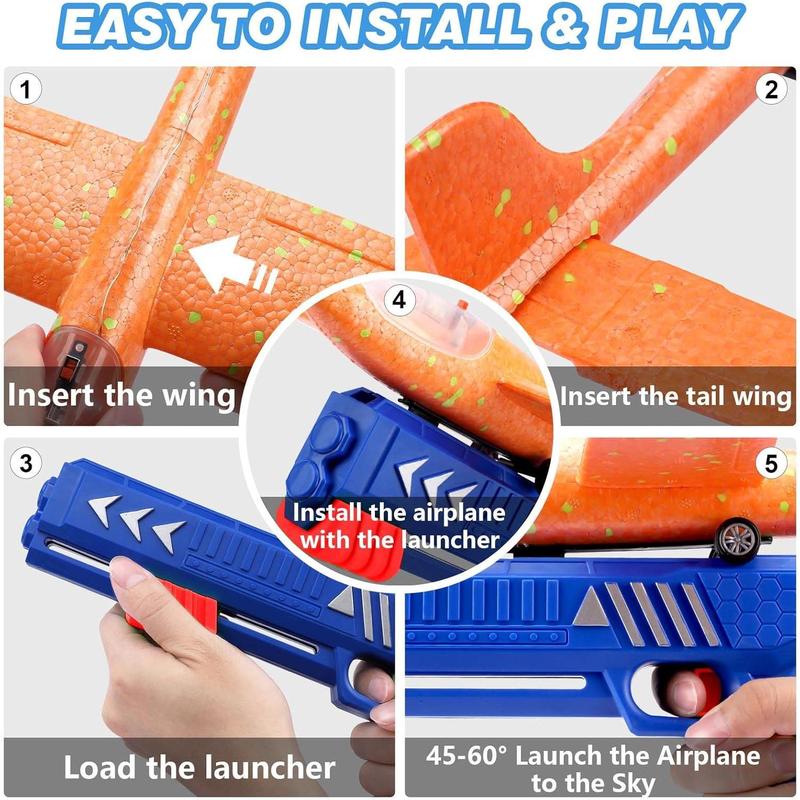 3 Pack Airplane Launcher Toy, 12.6