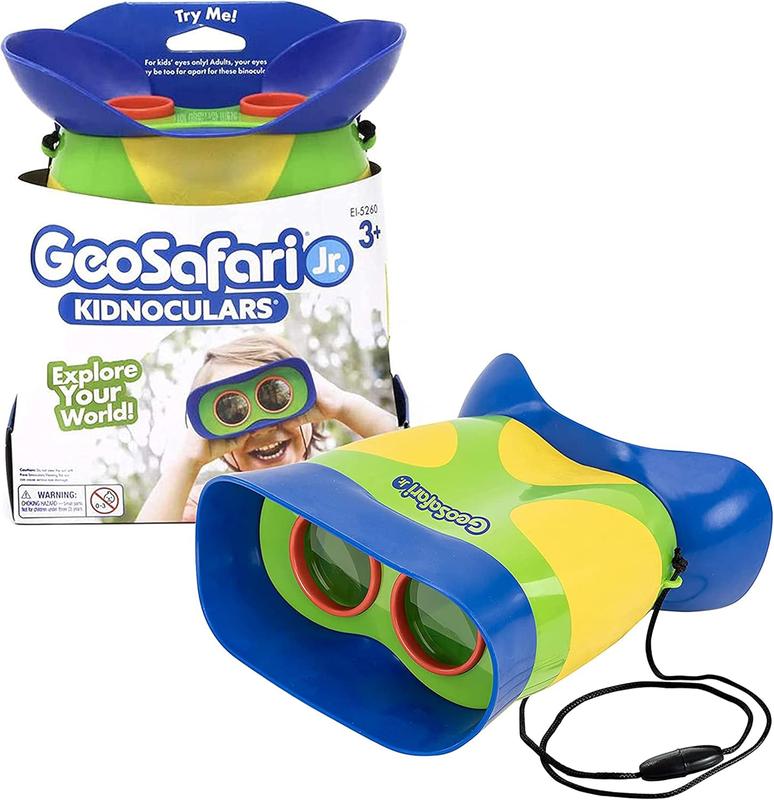 GeoSafari Jr. Kidnoculars - Binoculars for Kids Ages 3+, STEM and Outdoor Toys for Toddlers, Gifts for Toddlers, Stocking Stuffers for Kids