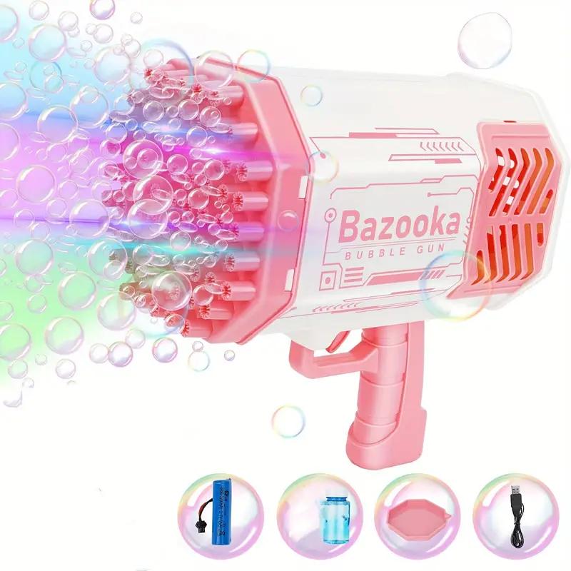 69 Hole Bubble Machine Gun Toy with Lights Bubble 69 Hole Toy Gift Outdoor Toys Gift for Birthday Wedding Party Bubble Blaster TikTok Toy