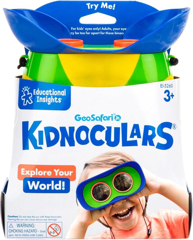 GeoSafari Jr. Kidnoculars - Binoculars for Kids Ages 3+, STEM and Outdoor Toys for Toddlers, Gifts for Toddlers, Stocking Stuffers for Kids