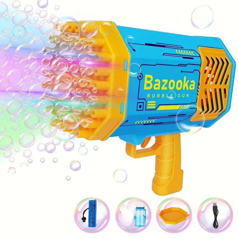 69 Hole Bubble Machine Gun Toy with Lights Bubble 69 Hole Toy Gift Outdoor Toys Gift for Birthday Wedding Party Bubble Blaster TikTok Toy