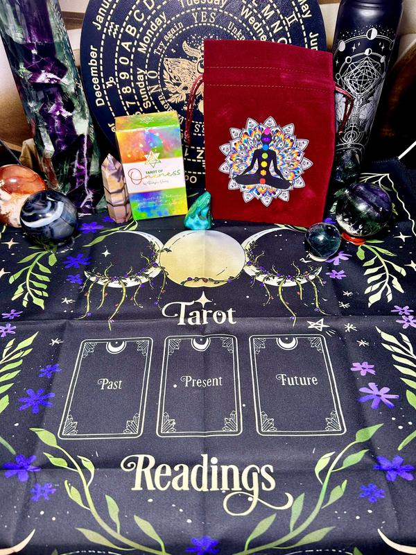 Complete Tarot Kit  Tarot cards with bag and tarot cloth  Complete Kit Beginners, Travel Kit