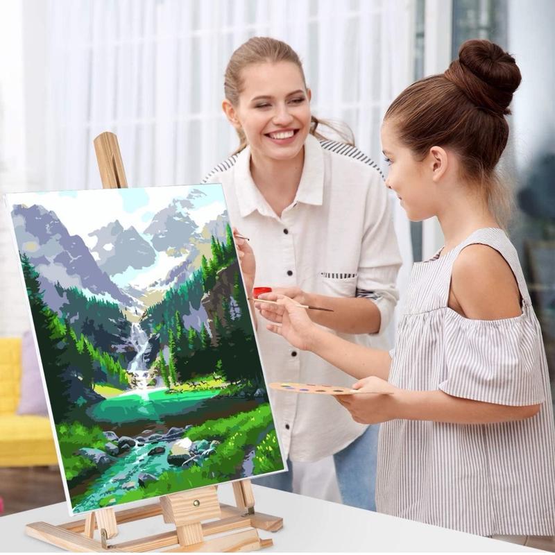 6 Pack Paint by Numbers for Adults Kids Beginner, Adult DIY Landscape Oil Painting for Home Wall Decor 12X16 Inch