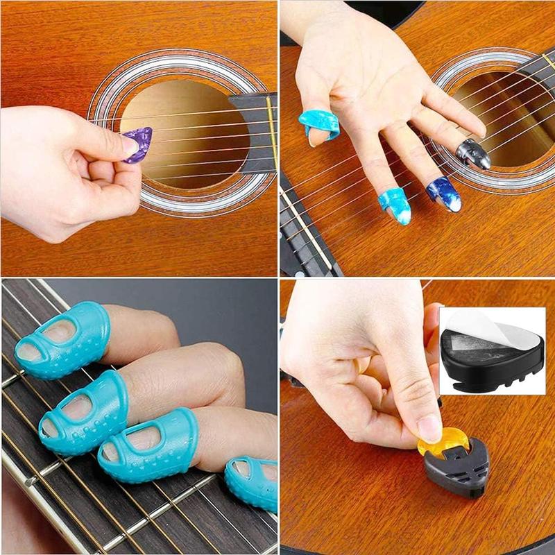 66PCS Guitar Accessories Kit - Acoustic Strings, Picks, Capo, Winder & Cutter, Tuner, Bones