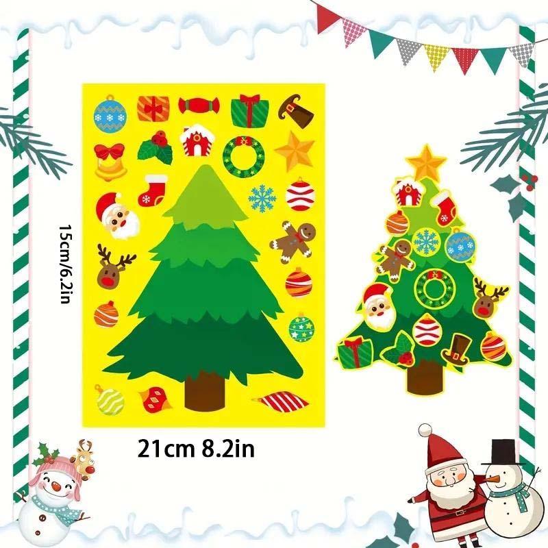 Christmas Themed Sticker, 12pcs set Creative Christmas DIY Sticker, Decorative Sticker for Scrapbooking, Journaling, Gift Wrapping