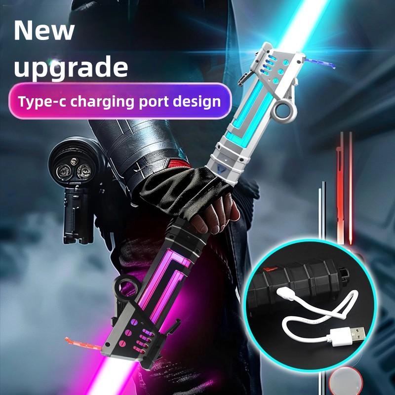 Versatile Light saber for Kids and Adults, 28-Inch Extendable Design with 7 Color Changing Modes and Built-in Sound for Realistic Combat Experience