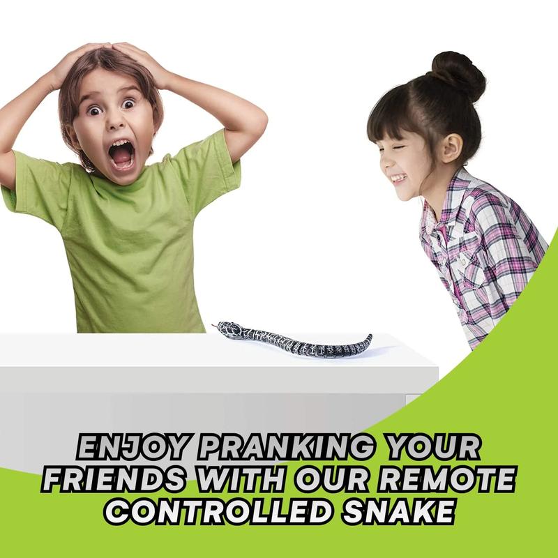 Remote Control Snake Toy RC&Robot Electric Snake Toy Fast Moving of Fake Rattlesnake Christmas Halloween Toys Party Favor Gifts Joke Prank for Kids Boys