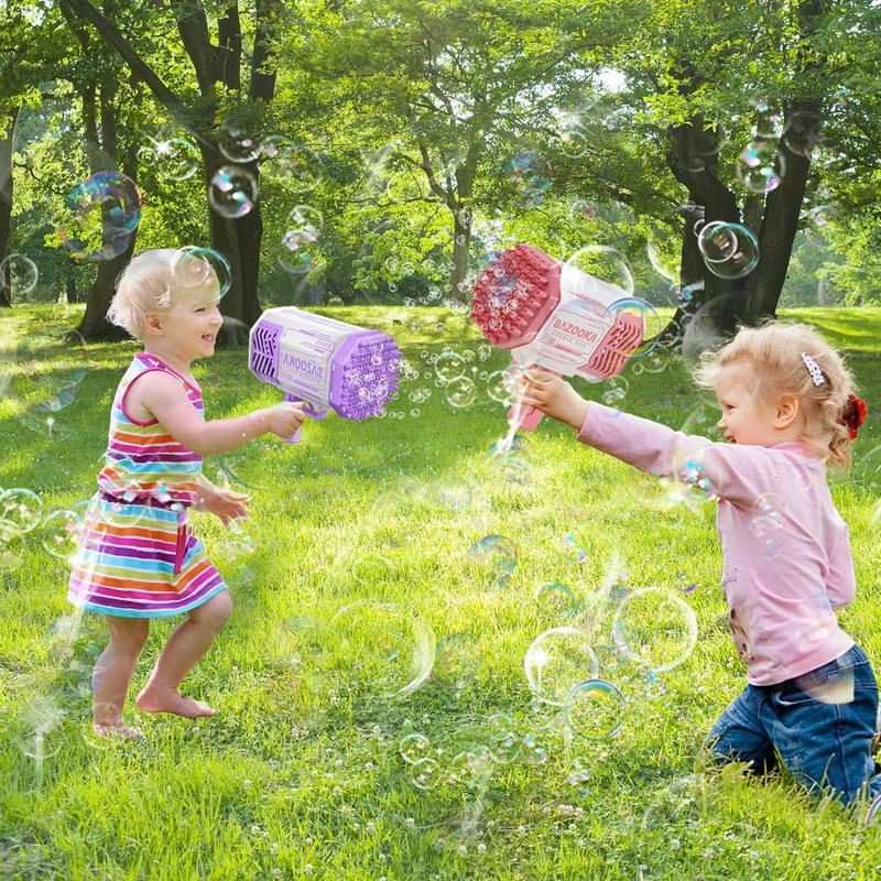 69 Hole Bubble Machine Gun Toy with Lights Bubble 69 Hole Toy Gift Outdoor Toys Gift for Birthday Wedding Party Bubble Blaster TikTok Toy