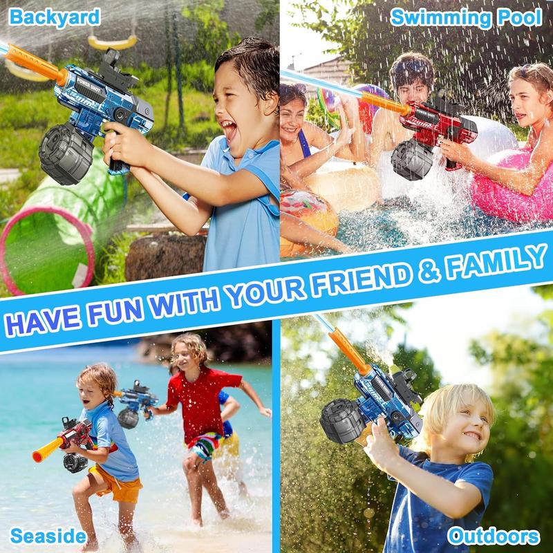 Electric Water Guns for Adults Kids, Full Auto Water Pistol with up to 26 Ft Long Range, Strongest Water Blaster IP67 Waterproof, Squirt Gun for Kids Ages 8-12 Outdoor Beach Party