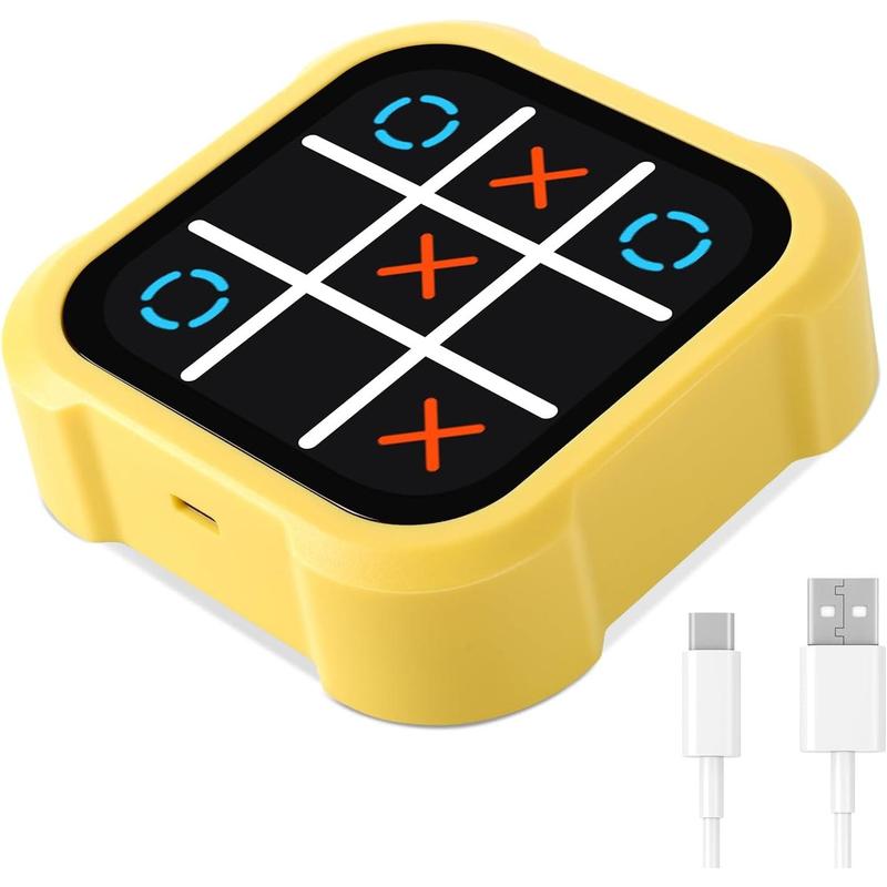 Tic Tac Toe Game, Handheld Puzzle Game Console, Portable Travel Games for Car Ride, Board Games for Adults