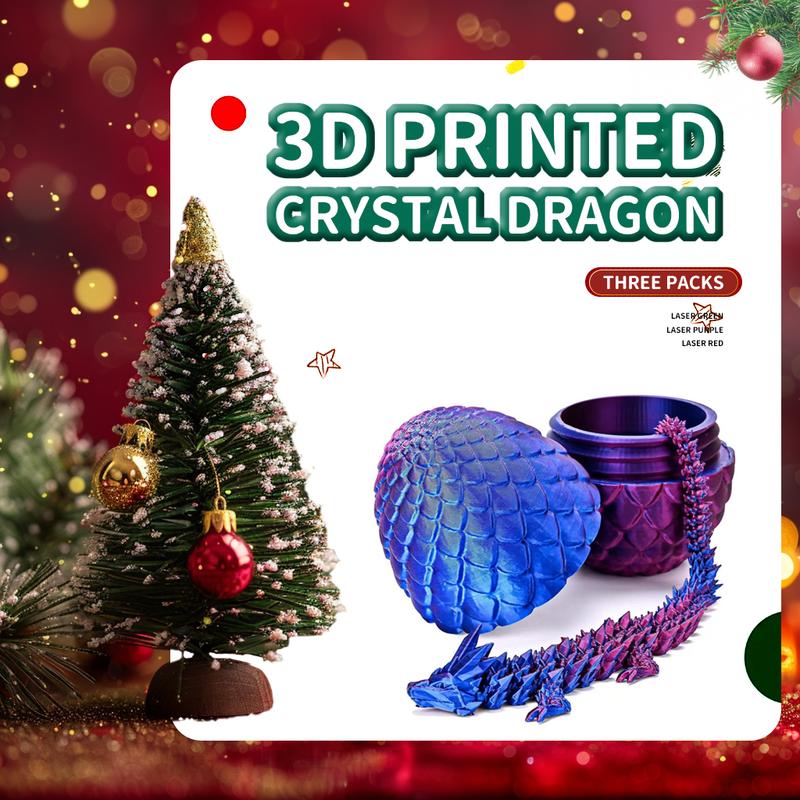 3D  toy dragon egg Buy One Get Two Free 3D Printed Dragon, Articulated Dragon, Crystal Dragon, Dragon Toy, Home Office Decoration Executive Desk Toy Christmas Gift fidget toy