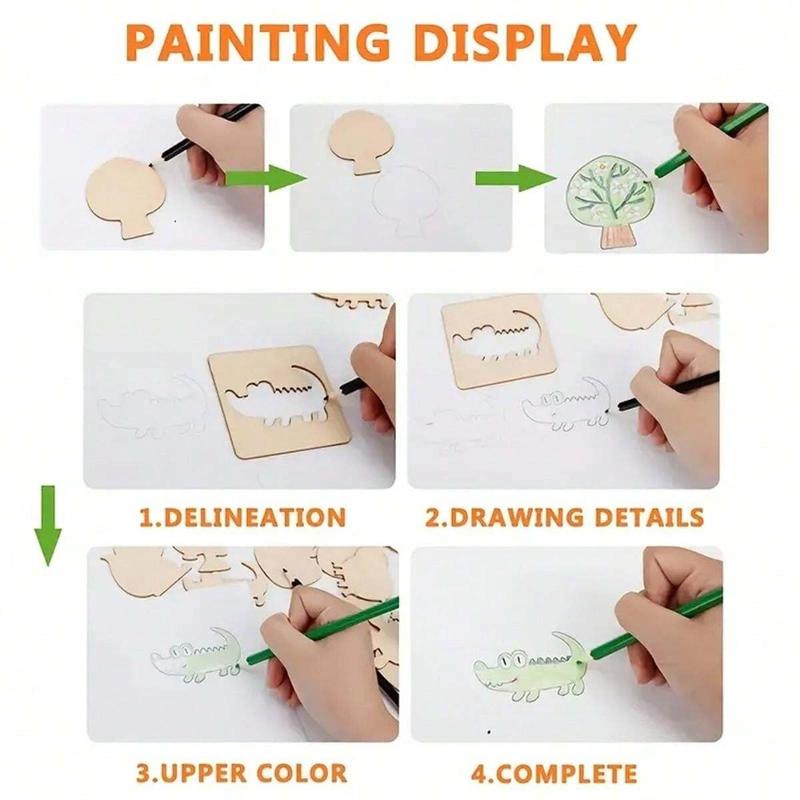 20pcs Painting board toy set for coloring, puzzles, art and handicrafts combines multiple ways of playing such as painting, coloring and doing puzzles in one. It helps children improve their practical abilities and artistic creativity