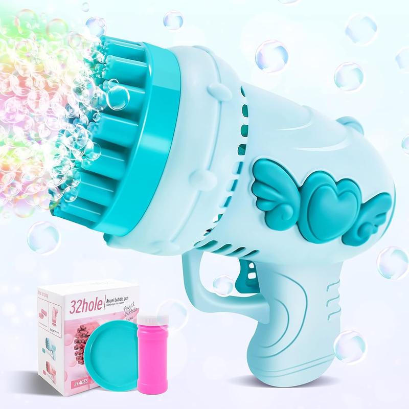 69 Hole Bubble Machine Gun Toy with Lights Bubble 69 Hole Toy Gift Outdoor Toys Gift for Birthday Wedding Party Bubble Blaster TikTok Toy