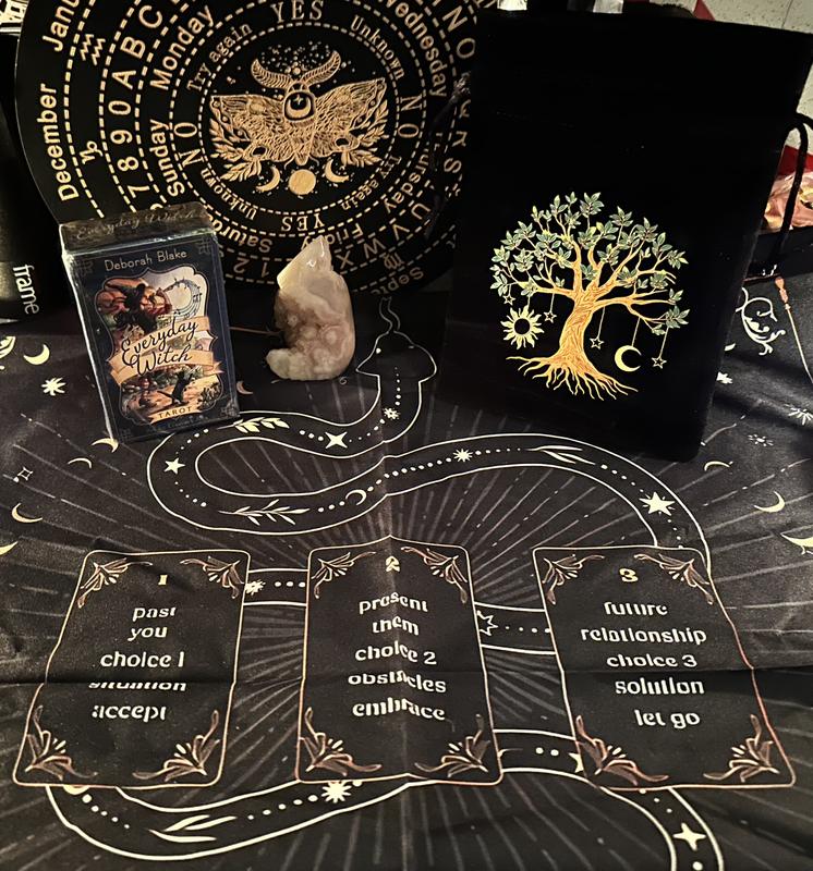 Complete Tarot Kit  Tarot cards with bag and tarot cloth  Complete Kit Beginners, Travel Kit