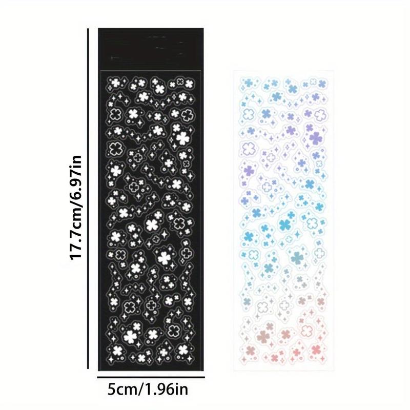 Laser Star & Dot Pattern Sticker, 12pcs set Waterproof Glittering Decorative Sticker, DIY Decal for Scrapbooking, Journaling, Gift Wrapping