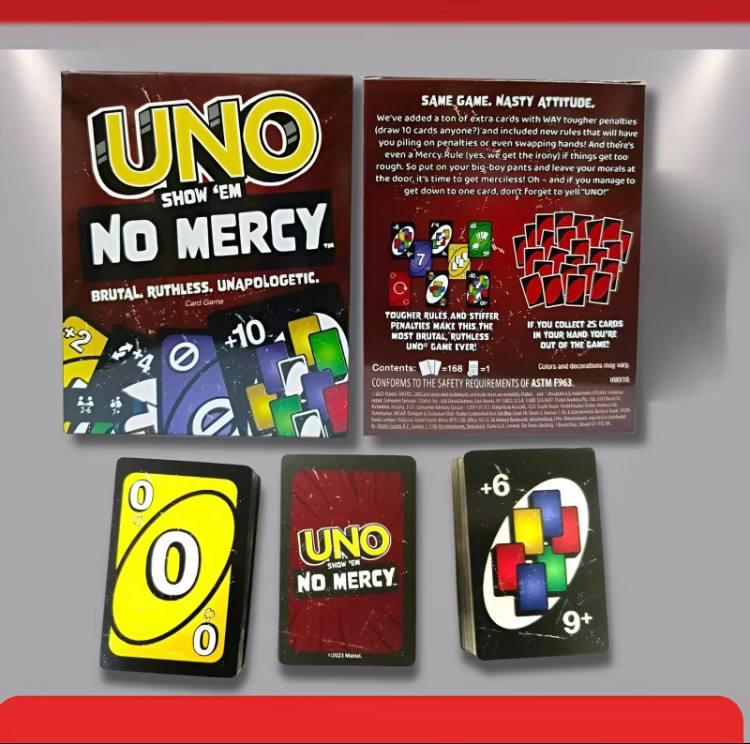 UNO No Mercy Plus 192 Card Game, Upgrade for Childrent and Adults, Hight Quality Hard Card,  Top Card Game in 2024