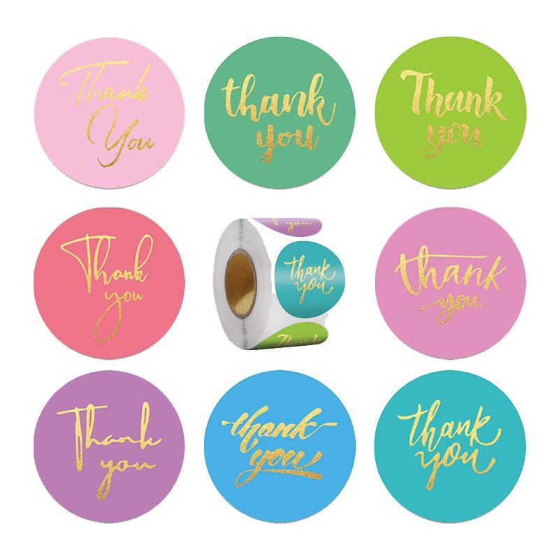 Letter Pattern Decorative Sticker, 500pcs roll Self Adhesive Decal, DIY Creative Paster for Gifts Bottle Scrapbook Phone Case Guitar