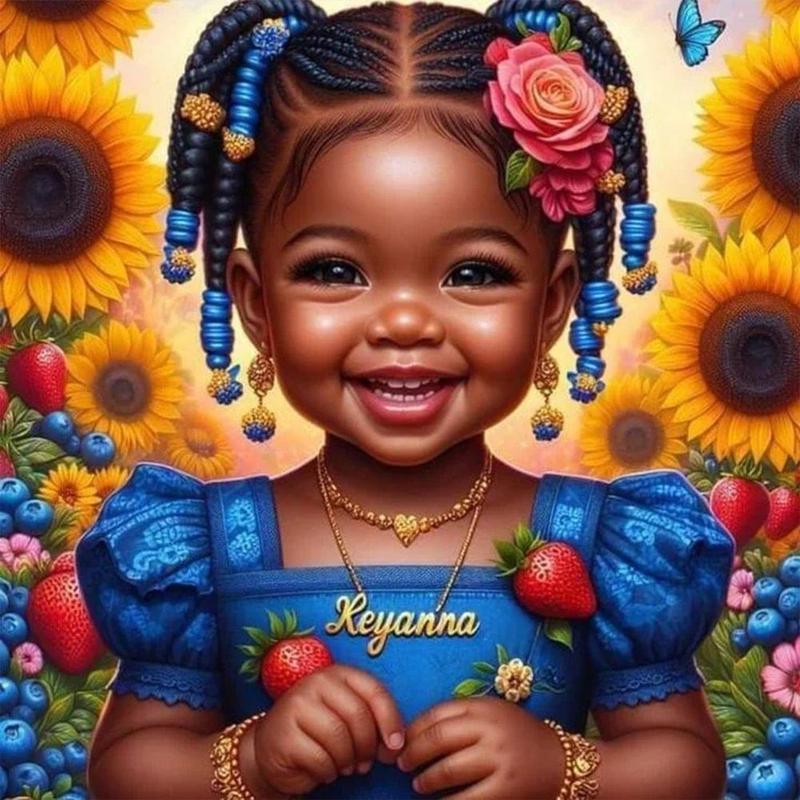 African Girl Pattern DIY Diamond Arts Colorful Painting Kit without Frame, DIY 5D Diamond Arts Colorful Painting Kit, Wall Art Decor for Home Bedroom