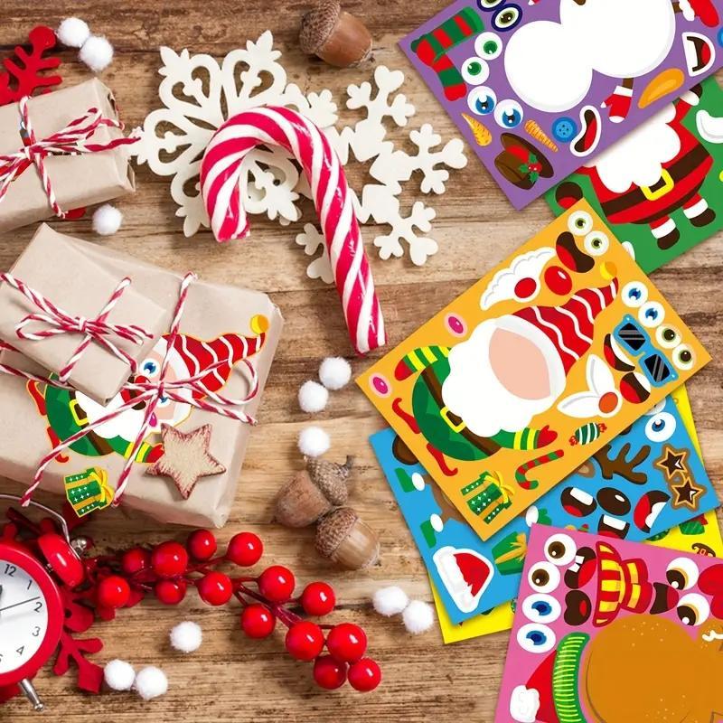 Christmas Themed Sticker, 12pcs set Creative Christmas DIY Sticker, Decorative Sticker for Scrapbooking, Journaling, Gift Wrapping