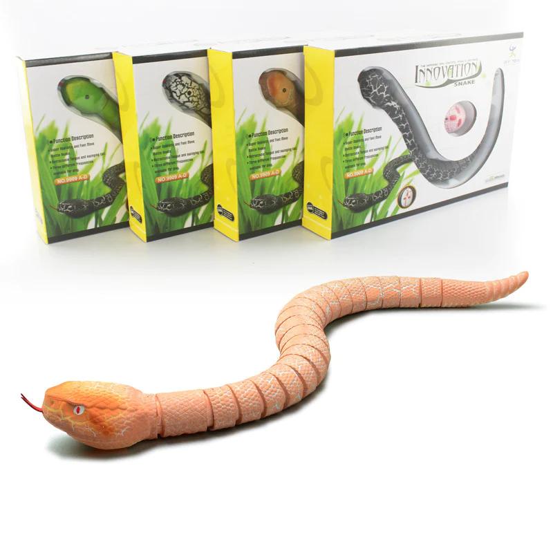 Remote Control Snake Toy RC&Robot Electric Snake Toy Fast Moving of Fake Rattlesnake Christmas Halloween Toys Party Favor Gifts Joke Prank for Kids Boys