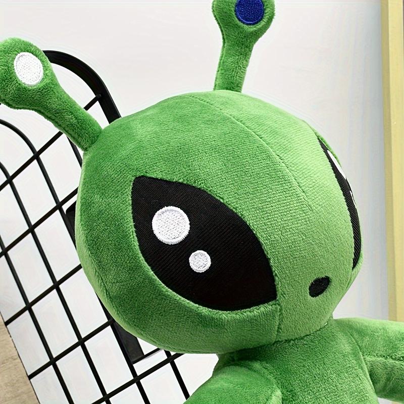 34cm 13.39inch Green Alien Plush Pillow, Halloween Decor Thanksgiving Christmas Gifts Soft Cuddly Companion For Indoor Room Decor