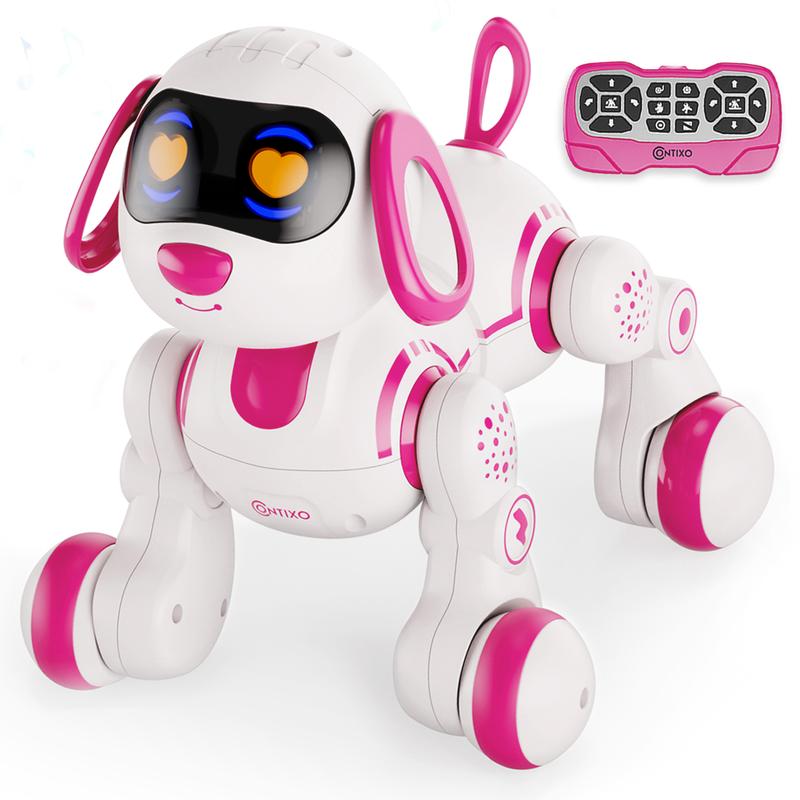 Contixo Smart Puppy, Kids & Toddlers Ages 3-8, Interactive Learning Robot Dog Toy, Remote Control, Lights & Sounds, Boys & Girls Gesture Sensing remote control