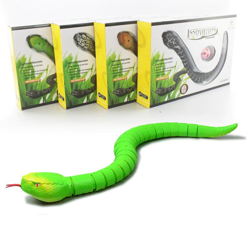 Remote Control Snake Toy RC&Robot Electric Snake Toy Fast Moving of Fake Rattlesnake Christmas Halloween Toys Party Favor Gifts Joke Prank for Kids Boys