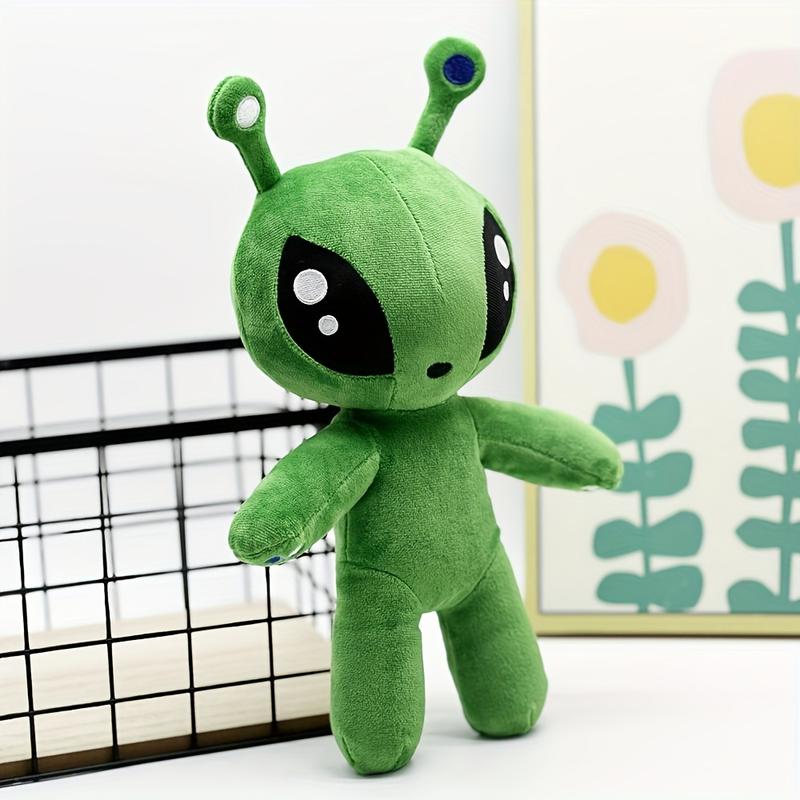 34cm 13.39inch Green Alien Plush Pillow, Halloween Decor Thanksgiving Christmas Gifts Soft Cuddly Companion For Indoor Room Decor