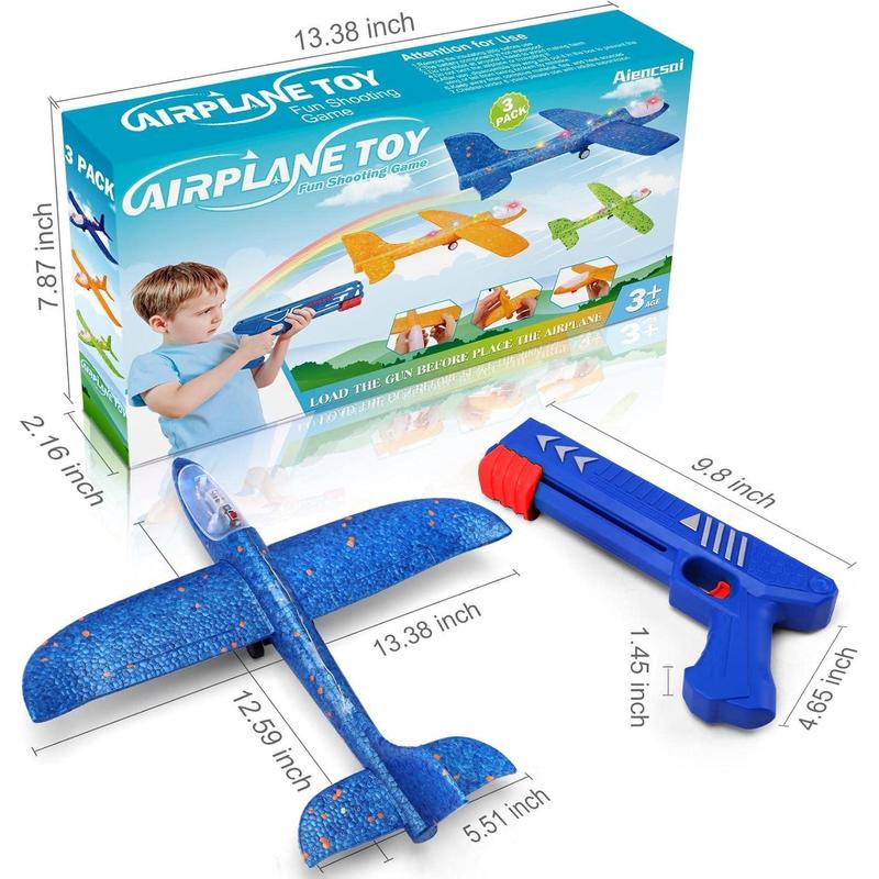 3 Pack Airplane Launcher Toy, 12.6