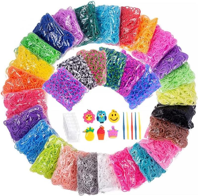 15000+ Loom Rubber Band Refill Kit in 31 Colors, Bracelet Making Kit for Kids Weaving DIY Crafting Gift,