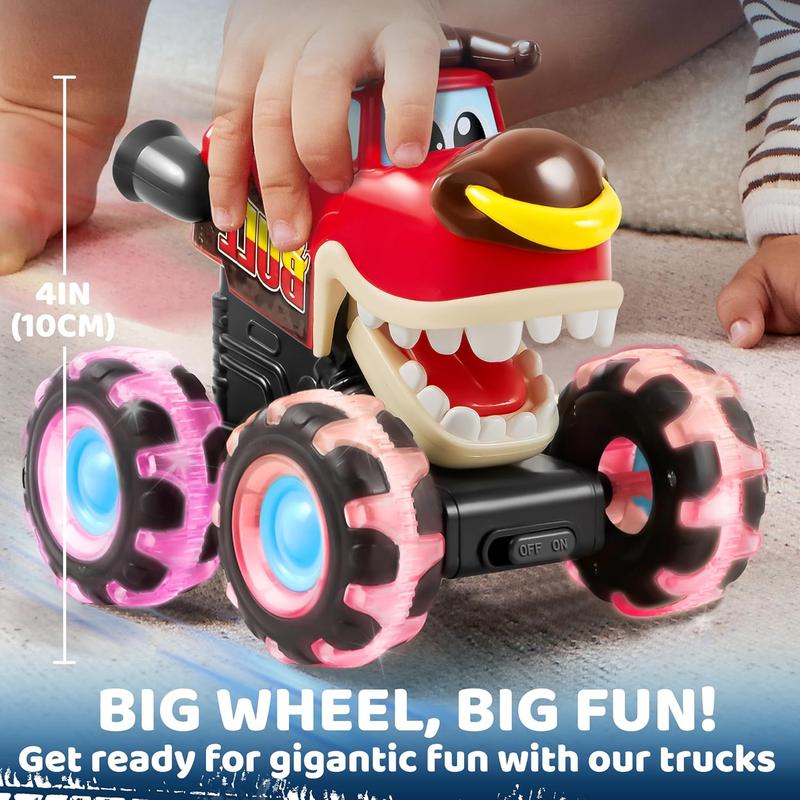 COMBO 3 PACK Monster Truck Toy - Motion Activated Light - Up Cars - Monster Treads Lightning Wheels - Press & Go Cars for Boys Girls - FLASH SALE 2024