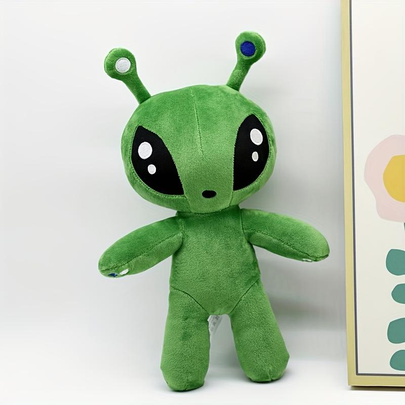 34cm 13.39inch Green Alien Plush Pillow, Halloween Decor Thanksgiving Christmas Gifts Soft Cuddly Companion For Indoor Room Decor