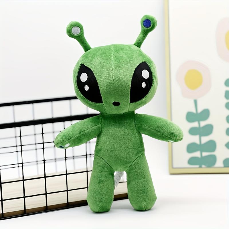 34cm 13.39inch Green Alien Plush Pillow, Halloween Decor Thanksgiving Christmas Gifts Soft Cuddly Companion For Indoor Room Decor