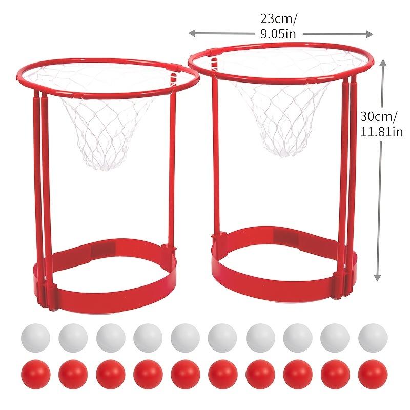 2 Packs Adjustable Head Hoop Basketball Party Game with 20 Balls, Net Headband for Kids and Adults, Carnival Game, Indoor Outdoor, Birthday Party, Halloween Christmas Gift