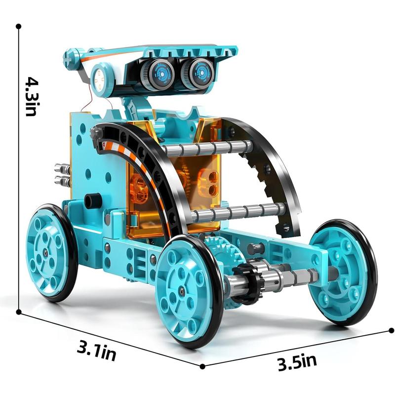 Solar Robot Kit Toy for Kids 8 9 10 11 12, Educational Toy Science Kits for Kids, Building Experiment Toy, Birthday Gift for Boys and Girls 8-12 (Blue)