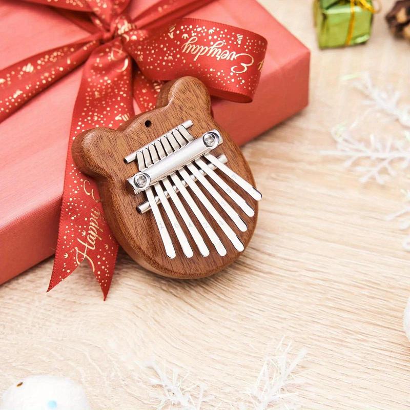 Mini 8 Key Kalimba, Cute Instrument Pendant Keychain, Thumb Piano Gifts for Beginners Music Lovers Players, Music Accessories