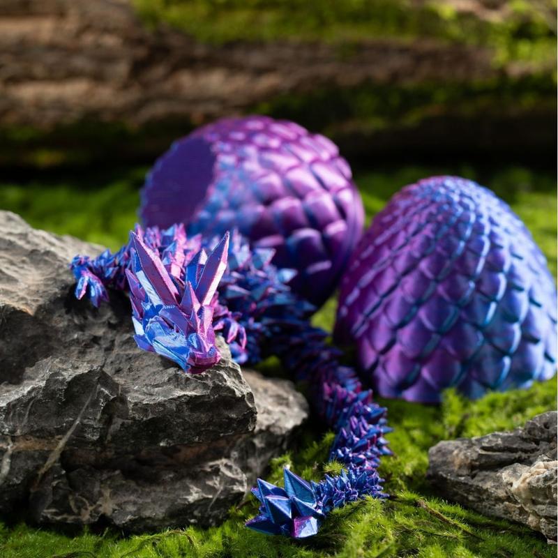 3D  toy dragon egg Buy One Get Two Free 3D Printed Dragon, Articulated Dragon, Crystal Dragon, Dragon Toy, Home Office Decoration Executive Desk Toy Christmas Gift fidget toy