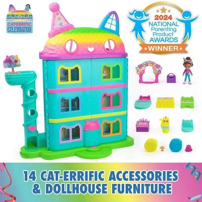 Gabby's Dollhouse Purrfect Celebration Playset: 17 Pieces, 3 Years and Up, Requires 3 AAA Batteries