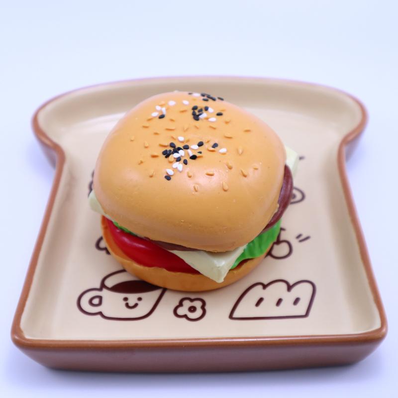 DIY Crafts, Burger Simulation Stress Relief Toys Handmade Cat's taba squishy