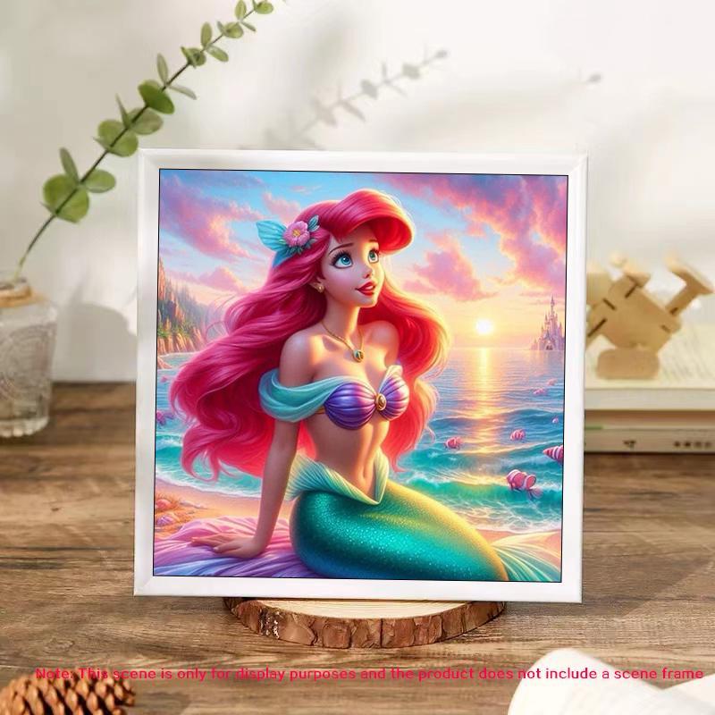 5D DIY Diamond Arts Colorful Painting Kit, Princess Pattern Diamond Arts Crafts without Frame, Handmade Diamond Art Pictures for Home Decor